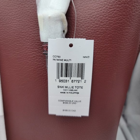 Coach Mollie Tote CC750 Wine Multi - Picture 6 of 8